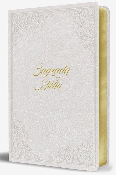 Sagrada Biblia Edicion Para Dias Especiales Blanco Con Hojas Doradas Td