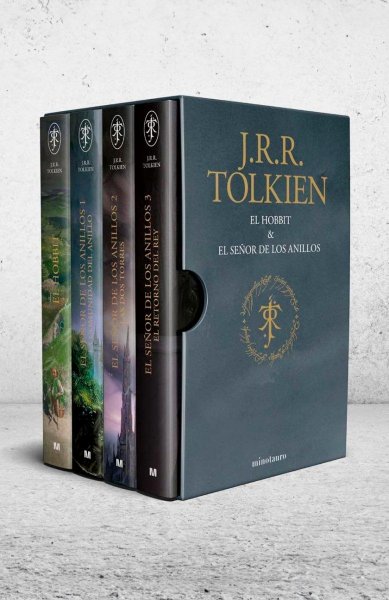 Caja El Hobbit y El Señor de Los Anillos 4 Libros