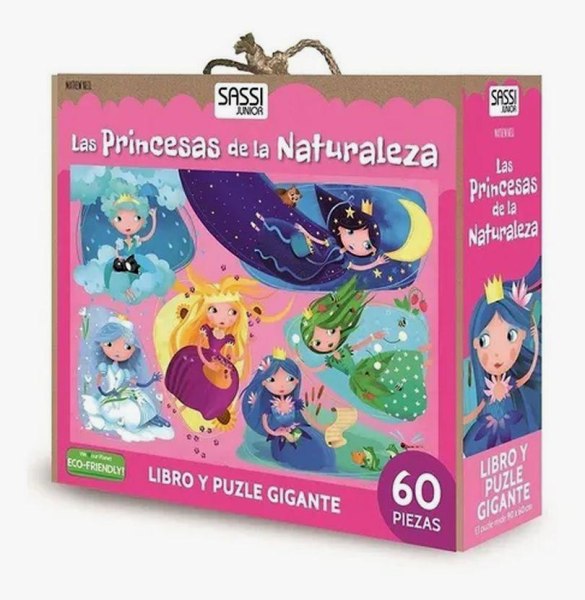 Las Princesas de la Naturaleza Puzle Gigante y Libro