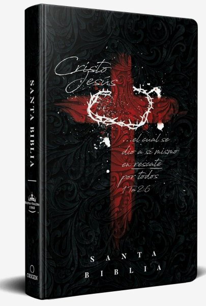 Santa Biblia Negra Con Cruz Roja Reina Valera