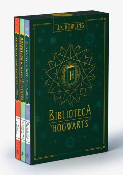 Caja 3 Libros Biblioteca Hogwarts