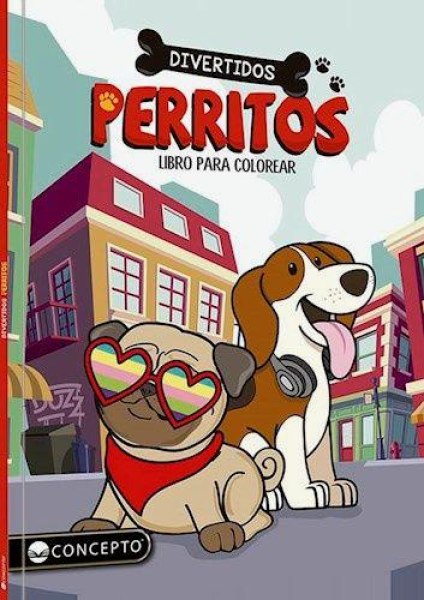 Divertidos Perritos Libro Para Colorear