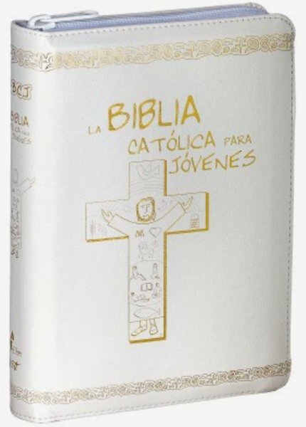 La Biblia Catolica para Jóvenes - Blanca Con Cierre