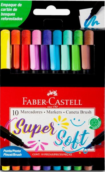 10 Marcadores Faber Castell Super Soft