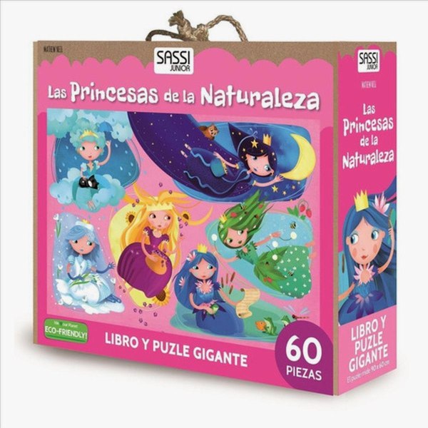 Las Princesas de la Naturaleza Puzle Gigante y Libro