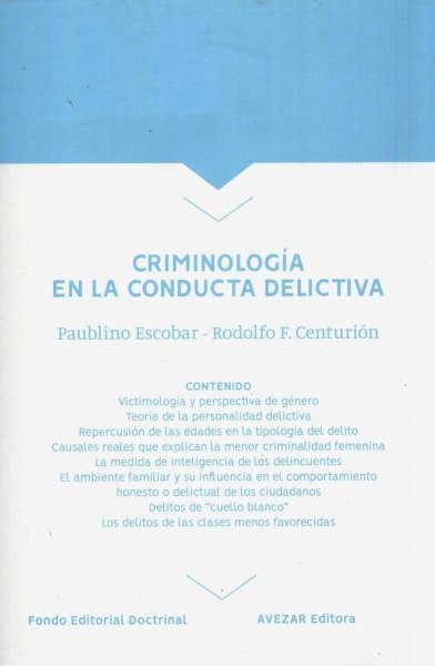 Criminologia en la Conducta Delictiva